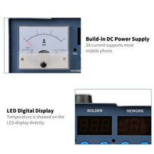 Load image into Gallery viewer, Kaisi K-863D 3 in 1 Hot Air Gun Soldering Station SMD Rework Station With 3A DC Power Supply for Phone PCB Welding Repair Machine, US Plug, K-863D, US Plug, K-863D, EU Plug