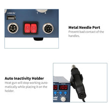 Load image into Gallery viewer, Kaisi K-863D 3 in 1 Hot Air Gun Soldering Station SMD Rework Station With 3A DC Power Supply for Phone PCB Welding Repair Machine, US Plug, K-863D, US Plug, K-863D, EU Plug