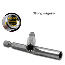 Load image into Gallery viewer, 3 in 1 1/4 Electric Batch Head High Magnetism Connecting Rod Pistol Drill Extension Rod Sleeve Fast Turning Joint, Length: 60/100/150mm, 60/100/150mm Joint