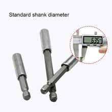 Load image into Gallery viewer, 3 in 1 1/4 Electric Batch Head High Magnetism Connecting Rod Pistol Drill Extension Rod Sleeve Fast Turning Joint, Length: 60/100/150mm, 60/100/150mm Joint
