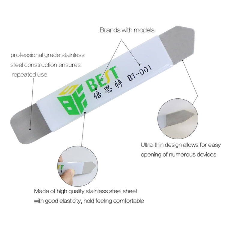 2 PCS BEST BST-001 Stainless Steel Blade Soft Thin Pry Spudger