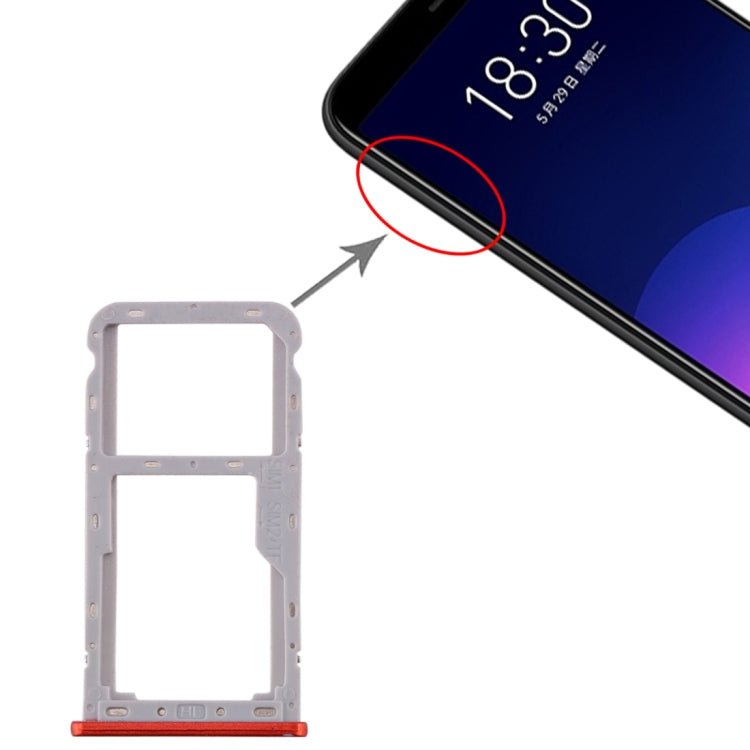 For Meizu M6T SIM Card Tray + SIM / Micro SD Card Tray