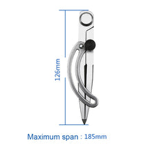 Load image into Gallery viewer, Carbon Steel Head Spacing Gauge Compasses Industrial Leather Side Liner Tool, Length: 126mm, Length: 126mm