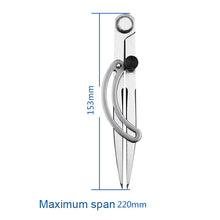 Load image into Gallery viewer, Carbon Steel Head Spacing Gauge Compasses Industrial Leather Side Liner Tool, Length: 153mm, Length: 153mm