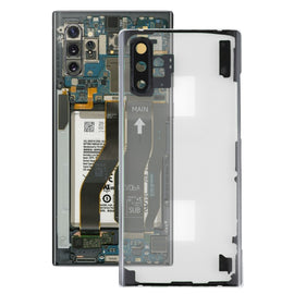 For Samsung Galaxy Note 10+ N975 N9750 Transparent Battery Back Cover with Camera Lens Cover