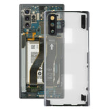 For Samsung Galaxy Note 10+ N975 N9750 Transparent Battery Back Cover with Camera Lens Cover