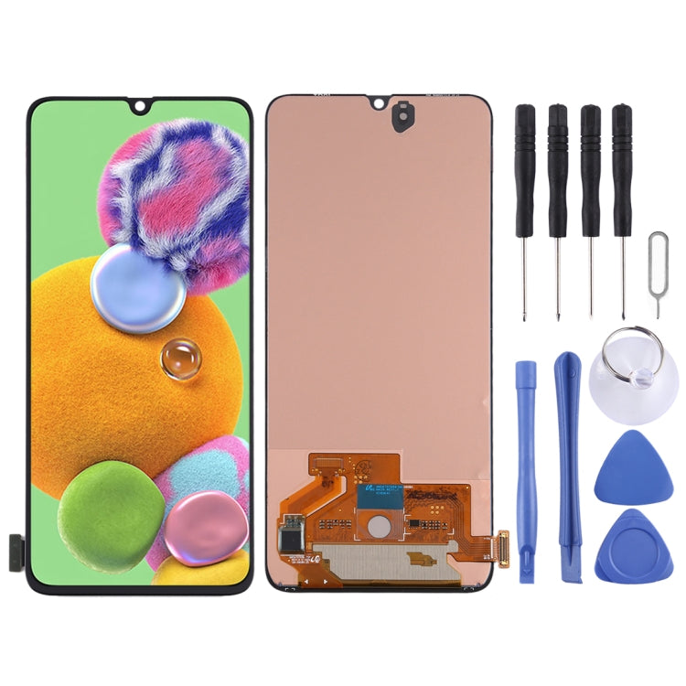 Super AMOLED Material LCD Screen and Digitizer Full Assembly for Samsung Galaxy A90 5G SM-A908B