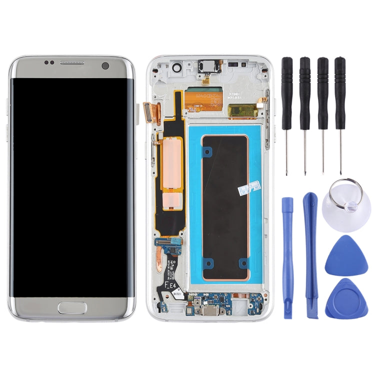 Original Super AMOLED Material LCD Screen and Digitizer Full Assembly(with Frame / Charging Port Flex Cable / Power Button Flex Cable / Volume Button Flex Cable) for Galaxy S7 Edge / G935F / G935FD