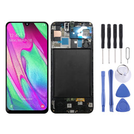 Original LCD Screen and Digitizer Full Assembly with Frame for Galaxy A50 SM-A505F