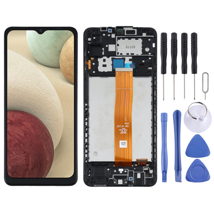 Original LCD Screen and Digitizer Full Assembly with Frame for Samsung Galaxy A12 4G SM-A125F
