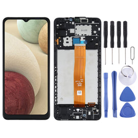 Original LCD Screen and Digitizer Full Assembly with Frame for Samsung Galaxy A12 4G SM-A125F