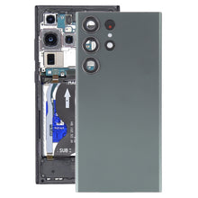 Load image into Gallery viewer, For Samsung Galaxy S23 Ultra SM-S918 Glass Battery Back Cover with Camera Lens Frame, For Samsung Galaxy S23 Ultra(with Camera Cover)