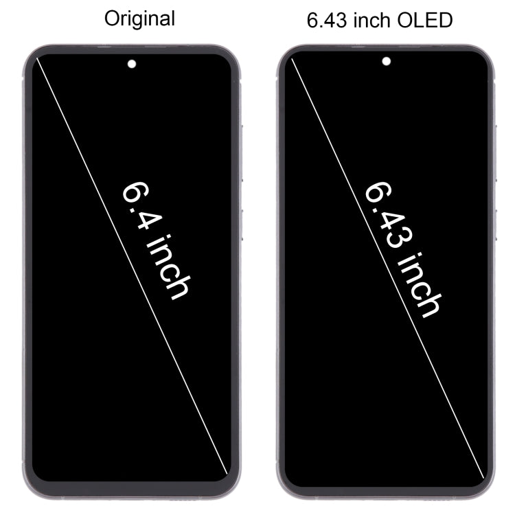 For Samsung Galaxy S23 FE SM-S711B 6.43 inch OLED LCD Screen Digitizer Full Assembly with Frame