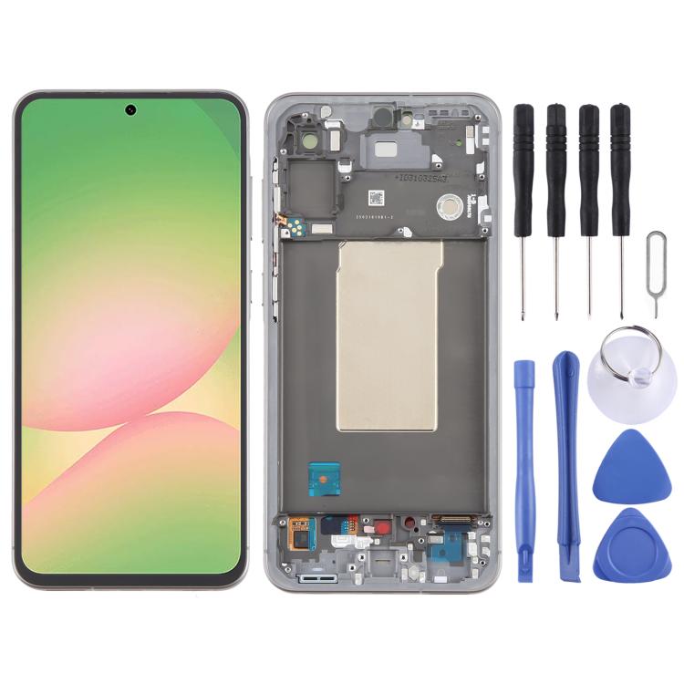 For Samsung Galaxy A56 SM-A566B Original LCD Screen Digitizer Full Assembly with Frame