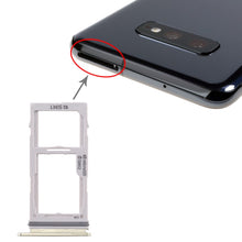 Load image into Gallery viewer, For Galaxy S10+ / S10 / S10e SIM Card Tray + SIM Card Tray / Micro SD Card Tray, For Samsung Galaxy S10+(Double), For Galaxy S10+(Double  SIM), For Samsung Galaxy S10+(Dual), For Galaxy S10+(Double SIM), For Galaxy S10+(2 SIM)