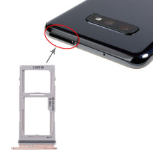 Load image into Gallery viewer, For Galaxy S10+ / S10 / S10e SIM Card Tray + SIM Card Tray / Micro SD Card Tray, For Samsung Galaxy S10+(Double), For Galaxy S10+(Double  SIM), For Samsung Galaxy S10+(Dual), For Galaxy S10+(Double SIM), For Galaxy S10+(2 SIM)
