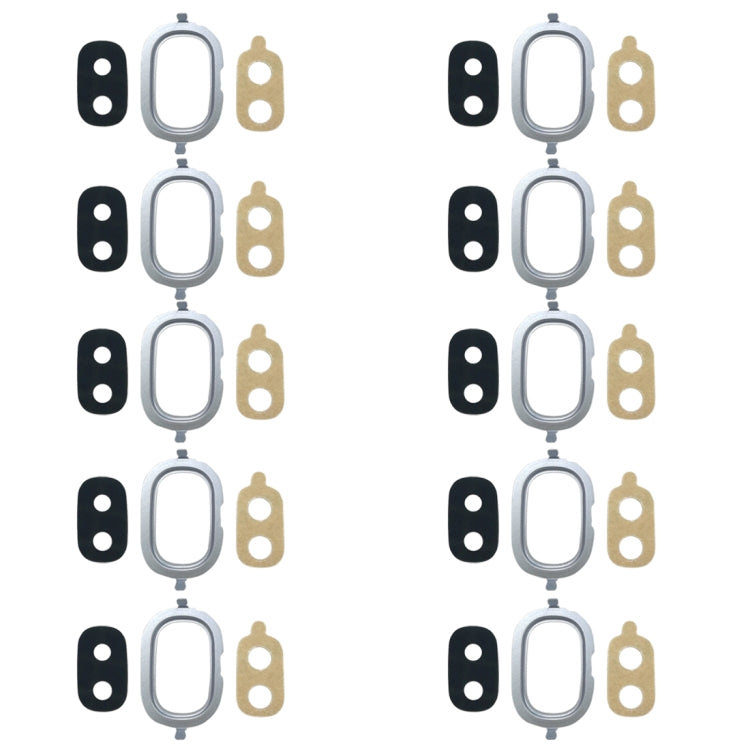 For Galaxy J4, J400F/DS, J400G/DS 10pcs Back Camera Bezel with Lens Cover & Adhesive