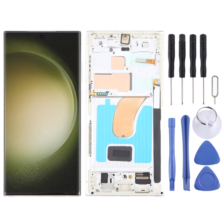 OLED LCD Screen For Samsung Galaxy S23 Ultra 5G SM-S918B Digitizer Full Assembly with Frame