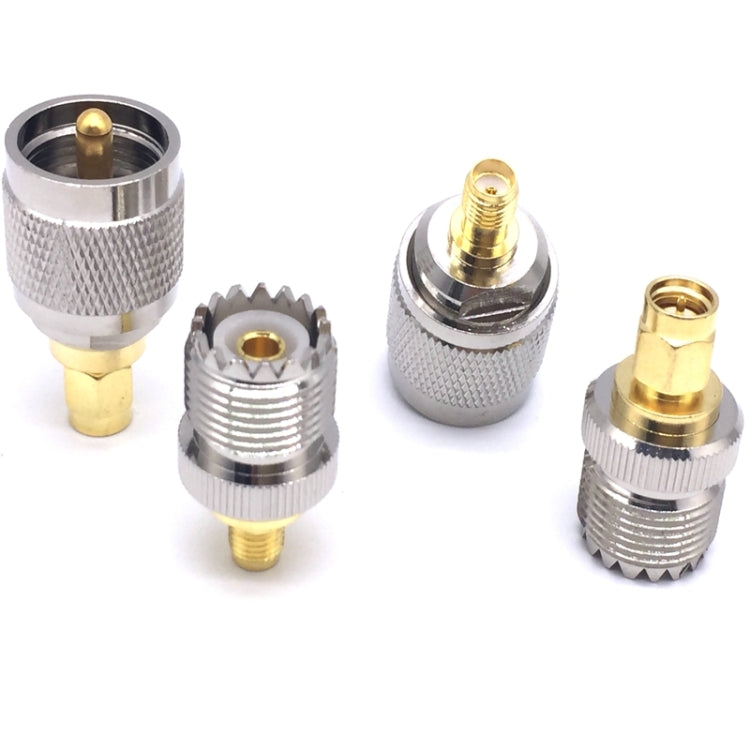 4 PCS / Set UHF PL259 SO239 to SMA Plug RF Connector Test Converter