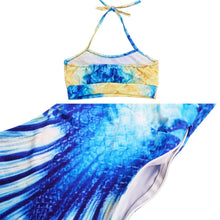 Load image into Gallery viewer, 3 PCS / Sets Children Swimming Mermaid Tails Bikini Cosplay Mermaid Swimwear, Size: 150, Size: 150
