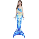 3 PCS / Sets Children Swimming Mermaid Tails Bikini Cosplay Mermaid Swimwear, Size: 150, Size: 150