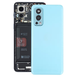 For OnePlus Nord 2 Battery Back Cover with Camera Lens Frame, For OnePlus Nord 2