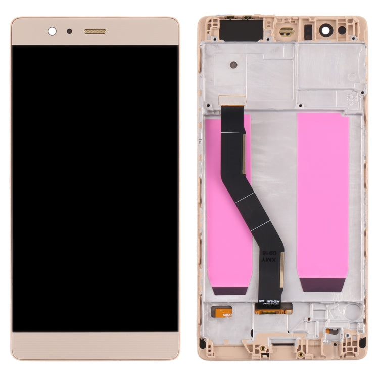 OLED Material LCD Screen and Digitizer Full Assembly with Frame for Huawei P9 Plus