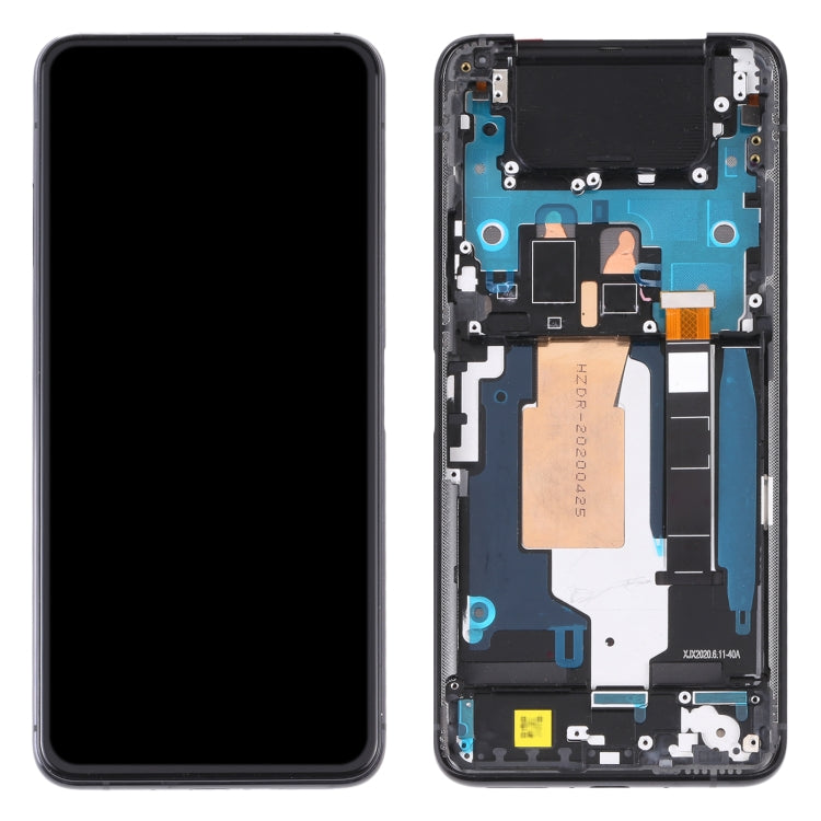 90Hz AMOLED Material LCD Screen and Digitizer Full Assembly with Frame for Asus Zenfone 7 Pro / Zenfone 7 ZS670KS ZS671KS