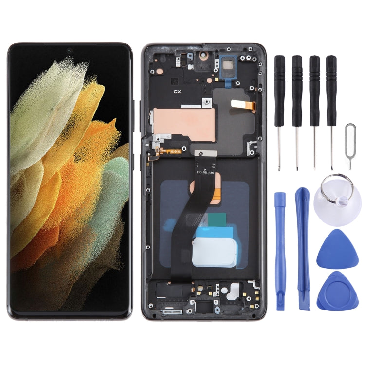 OLED LCD Screen For Samsung Galaxy S21 Ultra 5G SM-G998B Digitizer Full Assembly with Frame