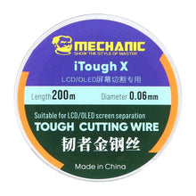 Load image into Gallery viewer, MECHANIC iTough X 200M 0.06MM LCD OLED Screen Cutting Wire, MECHANIC 0.06MM 200M