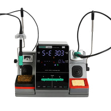 Load image into Gallery viewer, SUGON T3602 110V 240W Dual Station Nano Electric Soldering Station with Double Handle, US Plug, T3602, US Plug