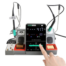Load image into Gallery viewer, SUGON T3602 110V 240W Dual Station Nano Electric Soldering Station with Double Handle, US Plug, T3602, US Plug