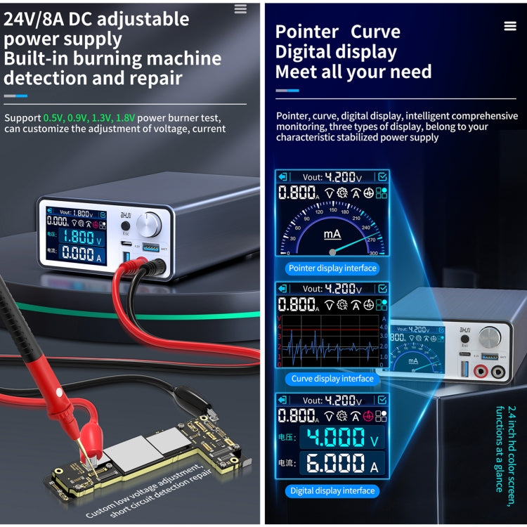 AIXUN P2408 Intelligent Voltage Regulator Power Supply, EU Plug, P2408 US Plug, P2408 EU Plug