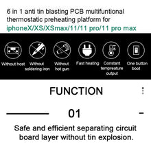 Load image into Gallery viewer, BAKU BA-676 110V-120V Multifuntional PCB IC Glue Remove Thermostatic Heating Platform for iPhone X / XS / XS Max / 11 / 11 Pro / 11 Pro Max, CN Plug