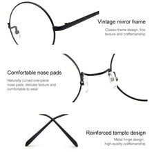Load image into Gallery viewer, Round-Framed Glasses Small Fresh, Golden, Silver, Bronze, Gun gray, Round-Framed Glasses