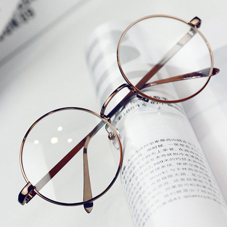Round-Framed Glasses Small Fresh, Golden, Silver, Bronze, Gun gray, Round-Framed Glasses