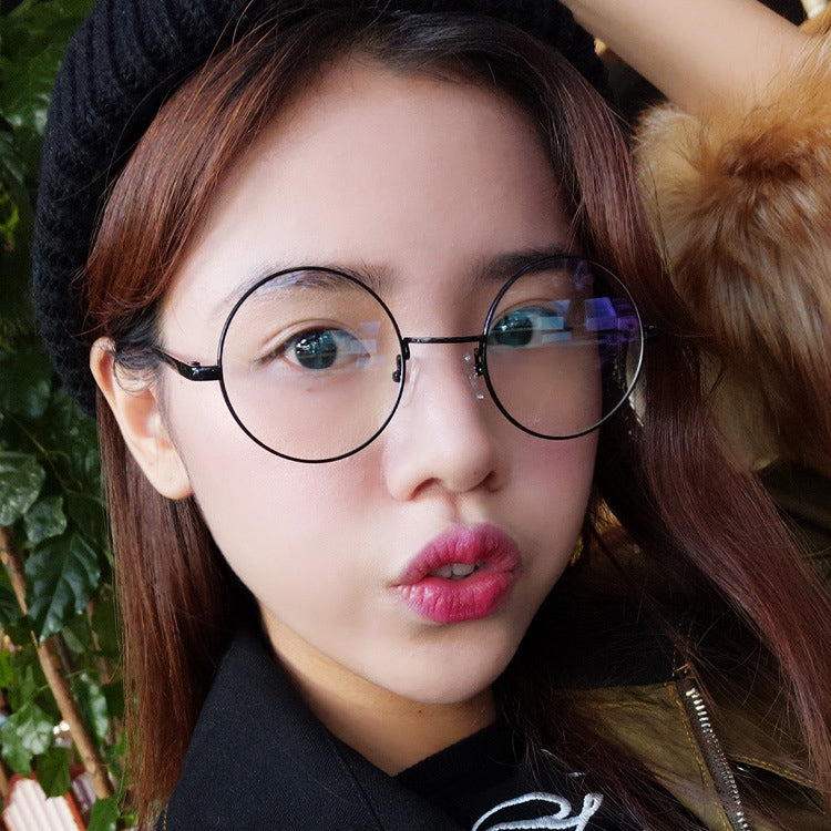 Round-Framed Glasses Small Fresh, Golden, Silver, Bronze, Gun gray, Round-Framed Glasses