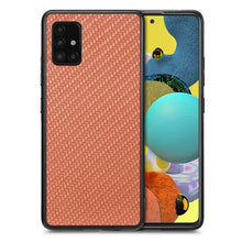 Load image into Gallery viewer, Carbon Fiber Texture Leather Back Cover Phone Case