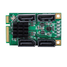 Load image into Gallery viewer, 4 Port SATA III 6G Mini PCI Express Marvel 88SE9215 Controller Card