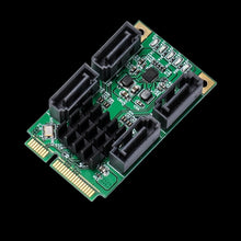 Load image into Gallery viewer, 4 Port SATA III 6G Mini PCI Express Marvel 88SE9215 Controller Card