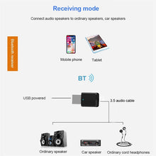 Load image into Gallery viewer, Bluetooth5.0  Audio Receiver USB Bluetooth Adapter Bluetooth Transmitter Support Win8/10