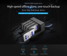 Load image into Gallery viewer, ORICO 6558US3-C 2.5 / 3.5 inch Hard Drive Enclosure with Duplicator, 6558US3-C