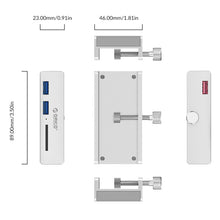 Load image into Gallery viewer, ORICO MH2AC-U3 Clip-type 2 Ports USB3.0 HUB with SD Card Reader