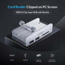 Load image into Gallery viewer, ORICO MH2AC-U3 Clip-type 2 Ports USB3.0 HUB with SD Card Reader