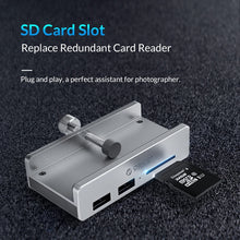 Load image into Gallery viewer, ORICO MH2AC-U3 Clip-type 2 Ports USB3.0 HUB with SD Card Reader