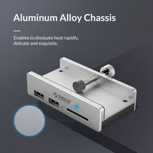 Load image into Gallery viewer, ORICO MH2AC-U3 Clip-type 2 Ports USB3.0 HUB with SD Card Reader