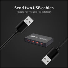 Load image into Gallery viewer, 2x4 USB Switch 2 Port PCs Sharing 4 Devices for Printer Keyboard Mouse Monitor, 2x4 USB Switc
