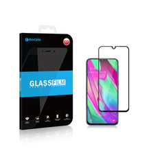 Load image into Gallery viewer, mocolo 0.33mm 9H 2.5D Full Glue Silk Print Tempered Glass Film for Galaxy A40, Support Fingerprint Unlock(Black)