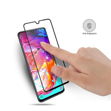Load image into Gallery viewer, mocolo 0.33mm 9H 2.5D Full Glue Silk Print Tempered Glass Film for Galaxy A70, Support Fingerprint Unlock(Black)