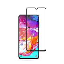 Load image into Gallery viewer, 10pcs mocolo 0.33mm 9H 2.5D Full Glue Silk Print Tempered Glass Film for Galaxy A70, Support Fingerprint Unlock(Black)